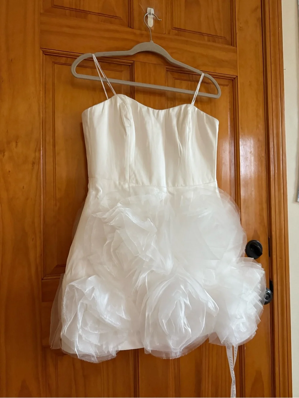 ELLIATT Asher Flower Mini Dress in White / Ivory Size Large NEW